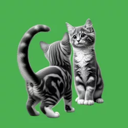 two cute kittens playing representing cat life stages & adoption